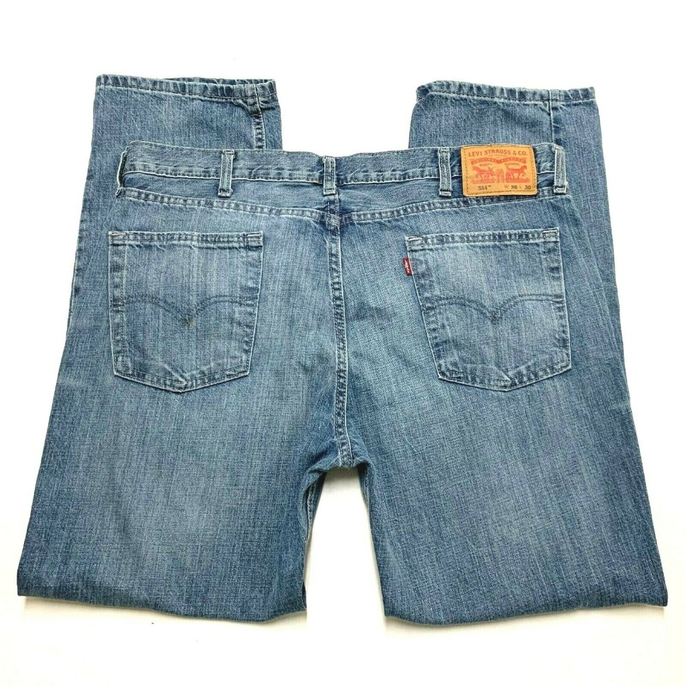 LEVIS 514 Straight Fit Distressed Jeans